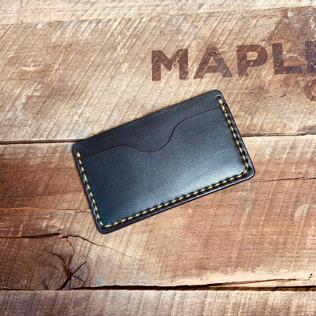 3 Pocket Card Holder Wallet - Black - Mapleton Road