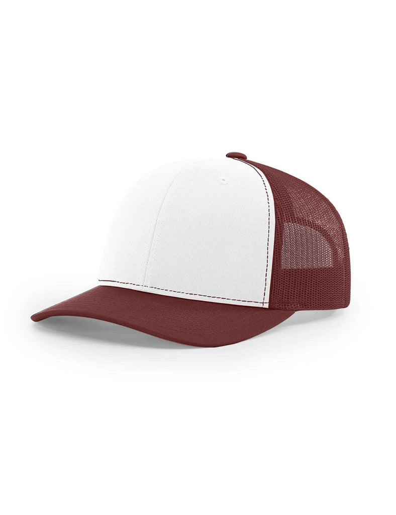 Custom Leather Patch Trucker Hat / Richardson 112 Snapback - Mapleton Road