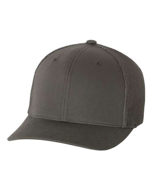 Custom Leather Patch Trucker 110 Flex-Fit Mapleton – Road Hat 