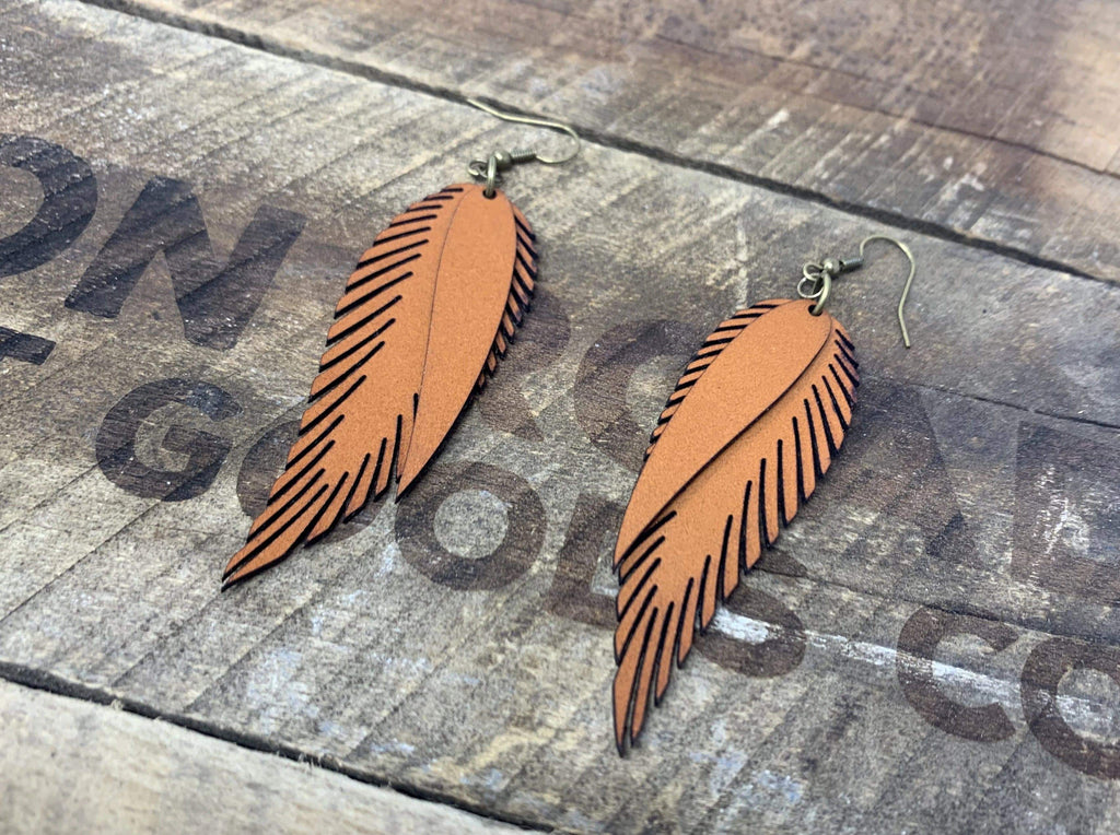 Katrinshine Bright pink Long Suede leather Feather Earrings, India | Ubuy